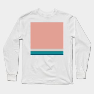 A shocking harmony of Rouge, Blush, Pastel Gray, Dark Cyan and Philippine Indigo stripes. Long Sleeve T-Shirt